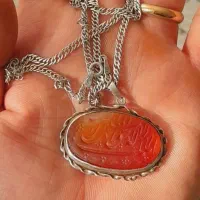 گردنی عقیق یمنی خط کهنه