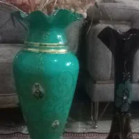 دوعددگلدان نوع وسالم شیشه ای