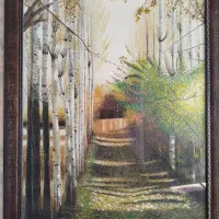 تابلو نقاشی مداد رنگی منظره