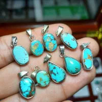فیروزه نیشابور با قاب نقره ۹۲۵|جواهرات|فردوس (خراسان), |دیوار