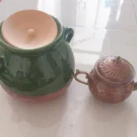 قوری مسی و کوزه تزیینی