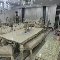 مبل ۹نفره ناهارخوری ۸نفره در حد جهیزیه