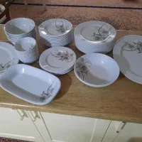 سرویس ظروف ملامین، قابلمه پیرکس، دیس اپال نیلوفری