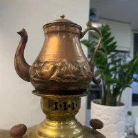 سماور برنجی زغالی گلشانی تبریز|سماور، چای‌ساز، قهوه‌ساز|تهران, شهر زیبا|دیوار