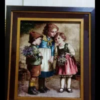 تابلو فرش دست بافت نخ و ابریشم تبریز