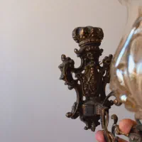 لوستر دیوارکوب آنتیک قدیمی و5عددحباب لوستر چک|لوستر و چراغ آویز|تهران, امانیه|دیوار