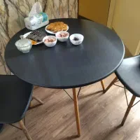 فروش فوری میز و صندلی ست شیک مشکی