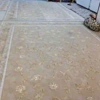 فرش کرم صدفی طلاکوب ۱۲۰۰شانه تراکم۳۶۰۰|فرش|شهرکرد, |دیوار