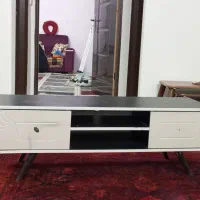 میزتلویزیون  مشکی سفید تمیزوسالم