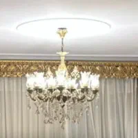 دو عدد لوستر بزرگ 16 شاخه طرح S ایتالیا برنزی لوکس|لوستر و چراغ آویز|تهران, آسمان|دیوار