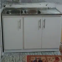 سینک دوقلو وکابینت