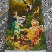 تابلو.فرش.دست بافت /و نخ.نقشه دست دوم|تابلو فرش|کرمانشاه, |دیوار