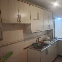 کابینت بدنه فلزی رنگ کوره ای، درب ام دی اف