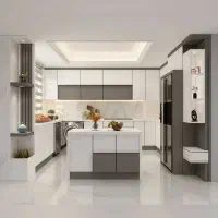کابینت سفید طوسی تیره کد 1400|مصالح و تجهیزات ساختمان|شیراز, محراب|دیوار