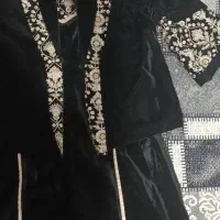 لباس مجلسی زنانه مخمل ترک‌کش‌دار