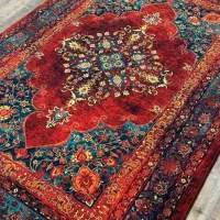 لاکی طرح دست باقت|فرش|شیراز, ریشمک|دیوار