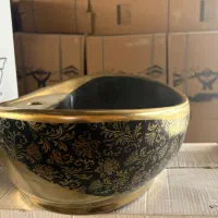 روشویی طرح دار طلایی