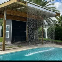 سیمان کاری. سیمان بری. بنایی آجر  . آبنما.آتشکده