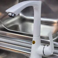 شیر سینک سفید رایموند|مصالح و تجهیزات ساختمان|رشت, پارک شهر|دیوار