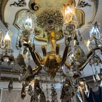 لوستر ۸شاخه بدنه استیل کریستال اماریس المان