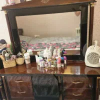 تخت ۲ نفره با خوش خواب سالم +دراور و آینه و پاتختی|تخت و سرویس خواب|مشهد, آبکوه|دیوار