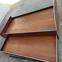 تخت یک نفره چوبی ام دی اف|تخت و سرویس خواب|ساری, |دیوار