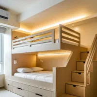 طراحی و ساخت انواع تخت دوطبقه نوجوان|تخت و سرویس خواب|کرمانشاه, |دیوار