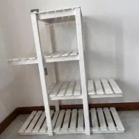 استند گلدان چوبی