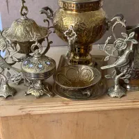 سماورذغالی وقندان وپارچ