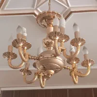 لوستر برنجی اب طلا|لوستر و چراغ آویز|سبزوار, توحیدشهر|دیوار