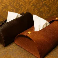 جای دستمال کاغذی چرمی طبیعی و مصنوعی تکی و عمده