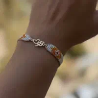 دستبند میوکی با پلاک طلا
