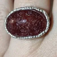 انگشتر نقره عقیق یمن(ان معی ربی)