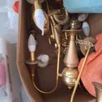 لوسترآبکاری طلا ۳شاخه|لوستر و چراغ آویز|خرمآباد, |دیوار