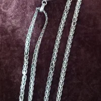 زنجیر نقره بلند با پلاک ۲۳ گرم