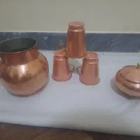 پارچ و لیوان مسی و قندان|ظروف سرو و پذیرایی|فردیس, شهرک شهید حسینی|دیوار