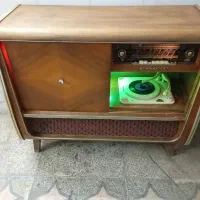 رادیو گرام لامپی قدیمی عتیقه انتیک کلکسیونی چوبی