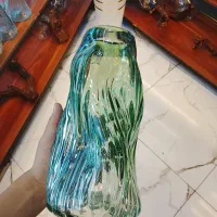 گلدان بلورین مدل موج آبی