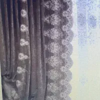 پرده حریر ترک با دکور مخمل