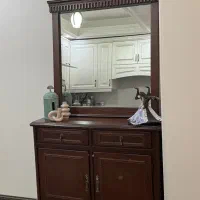 کنسول و آینه چوب‌گردو
