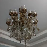 یه جفت لوستر جنس برنج|لوستر و چراغ آویز|قزوین, |دیوار