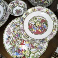 سرویس غذا خوری گل مرغی آنتیک|ظروف سرو و پذیرایی|تهران, شهرک خرازی|دیوار