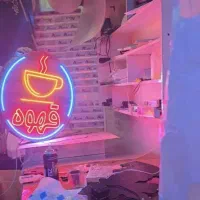 تابلو ال ای دی قهوه کافه فنجون سیگار