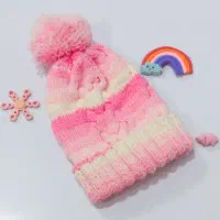 کلاه بافت صورتی|کفش و لباس بچه|قم, گلزار|دیوار