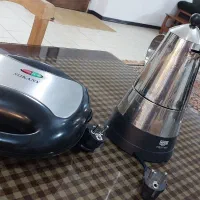 قهو ساز برقی و ساندویچ ساز و ماکروویو