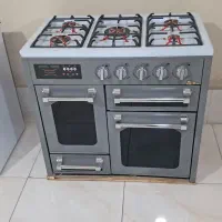 اجاق طرح فر ۵ شعله رویه استیل ۴ درب کد ۹۹