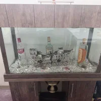 آکواریوم ۱۰۰ سانت با کمد چوبی ام دی اف|ماهی|شیراز, معالیآباد|دیوار