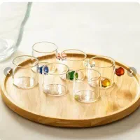 فنجان ترک دسته رنگی ۱۸ عدد