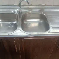 سینک ظرفشویی وبدنه فلزی بدون در