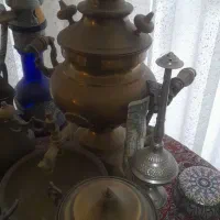 سماور و پارچ وقندان|کلکسیون اشیاء عتیقه|اصفهان, دستگرده|دیوار